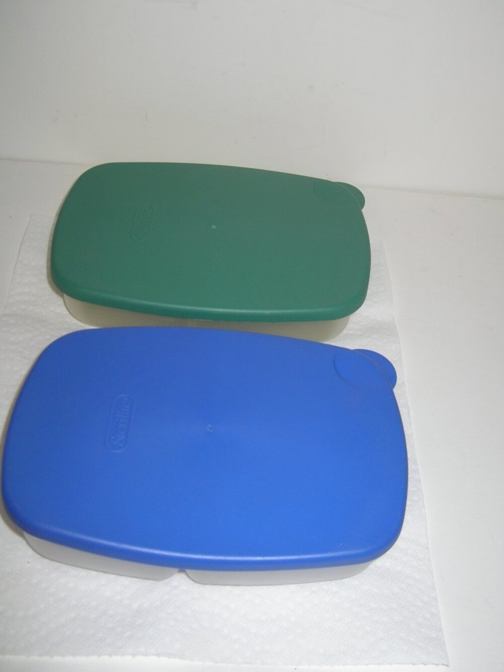 Sterilite Reheatables #262 Three Divider Clear Food Storage Containers 8"x6"x2"